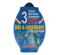 ROUND 3 PK CONTAINER WITH LID  