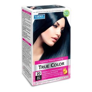 LADIES HAIR COLOR BLUE BLACK  