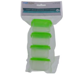 1.99 CRAFT BEAD STORAGE CONTAINER 4 PACK 2.5 X 1.5 INCH  