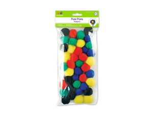 1.99 POM POMS 40 PACK 1.25 INCH  