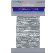 1.99 SILVER METALLIC STRETCH CORD 0.8 MM X 18 YARDS  