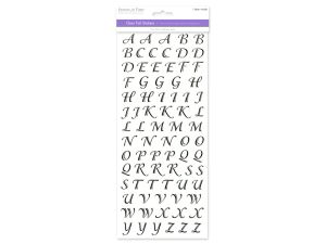 1.99 BLACK SCRIPT ALPHABET PAPER CRAFT STICKER  