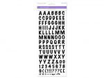 1.99 BLACK CAPS FONT PAPER CRAFT STICKER