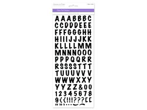 1.99 BLACK CAPS FONT PAPER CRAFT STICKER  
