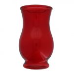 RED GLASS VASE  