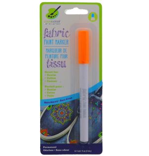 1.99 NEON ORANGE FABRIC PAINT PERMANENT MARKER XXX  