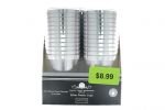8.99 SILVER TRIM CLEAR CUPS  