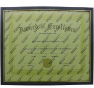 DOCUMENT FRAME BLACK AND GOLD TRIM 11 X 14 INCH  