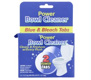 POWER BOWL CLEANER BLUE AND BLEACH 2 TABS  