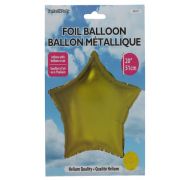 Gold Star Shape Foil Mylar Balloon  