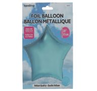 Light Blue Star Shape Foil Mylar Balloon  