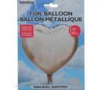 SILVER FOIL HEART SHAPE BALLOON 18 INCH  