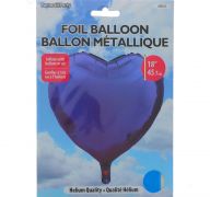 ROYAL BLUE FOIL HEART SHAPE BALLOON 18 INCH  