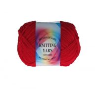 RED ACRLYIC YARN  