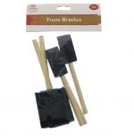 FOAM BRUSH WOOD HANDLE 5 PACK  
