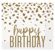 CONFETTI GOLD LUNCHEON NAPKINS 16 PACK  