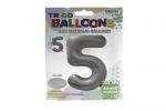 SILVER #5 34 INCH NON METALLIC BALLOON  