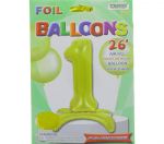 # 1 GOLD BALLOON WITH STAND 26 INCH  