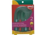 2.99 SMYL STAINLESS STEEL TONGUE SCRAPERS 2 PACK