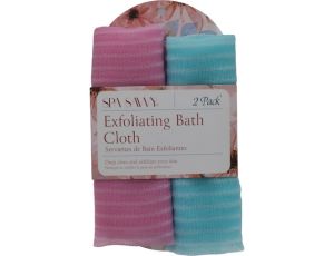 2.99 SPA SAVVY EXFOLIATING BATH CLOTH 2 PACK