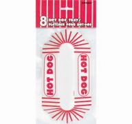 PAPER HOT DOG TRAYS 8 COUNT  