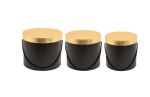 TTT 7.99 BLACK ROUND FLORAL NESTED BOXES