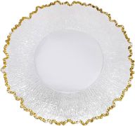 2.99 CHARGER PLATE GOLD & CLEAR
