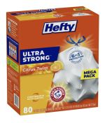 12.99 HEFTY 13GL 80PC TRASH BAG