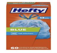 7.99 HEFTY 13GL 60PC TRASH BAG