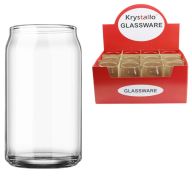 SODA CAN GLASS CLEAR PDQ 450ML