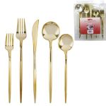 9.99 ASSORTED SILVERWARE 40PC SET GOLD