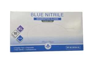 3.99 XL BLUE NITRILE EXAMINATION GLOVES 100 PACK
