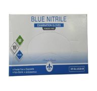 3.99 MEDIUM BLUE NITRILE EXAMINATION GLOVES 100 PACK