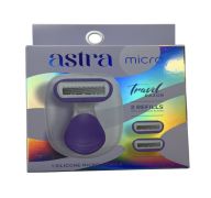 3.99 ASTRA PURPLE  MICRO TRAVEL RAZOR 2 REFILLS