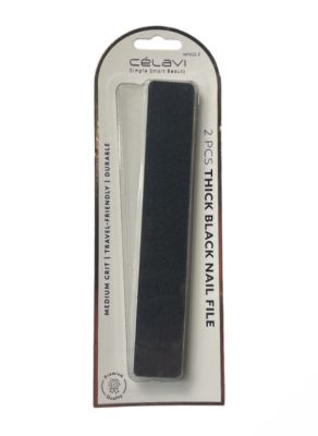 1.99 2 PCS THICK BLACK NAIL FILE 