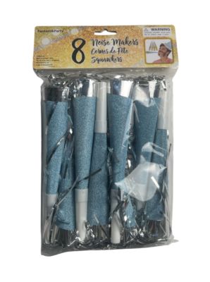 1.99 BABY BLUE NOISE MAKERS 8 PACK