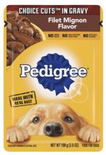 1.99 PEDIGREE FILED MIGNON FLAVOR DOG FOOD 100 GRAM