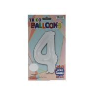 5.51 #4 WHITE 34 INCH JUMBO LATEX BALLOON