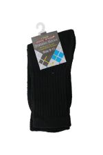 9-11 DIABETIC CREW BLACK SOCKS