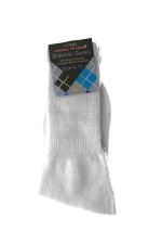 9-11 DIABETIC CREW WHITE SOCKS