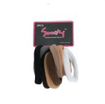 8 PACK ELASTIC HAIR TIE DARK COLORS