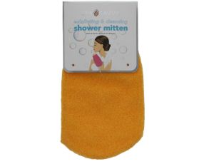 SPA SAVVY SHOWER MITTEN EXFOLIATING AND CLEANSING