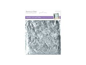 1.99 SILVER METALLIC FOIL LEAF FLAKES  