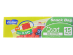 STORAGE BAG QUART SLIDERS 15PK  
